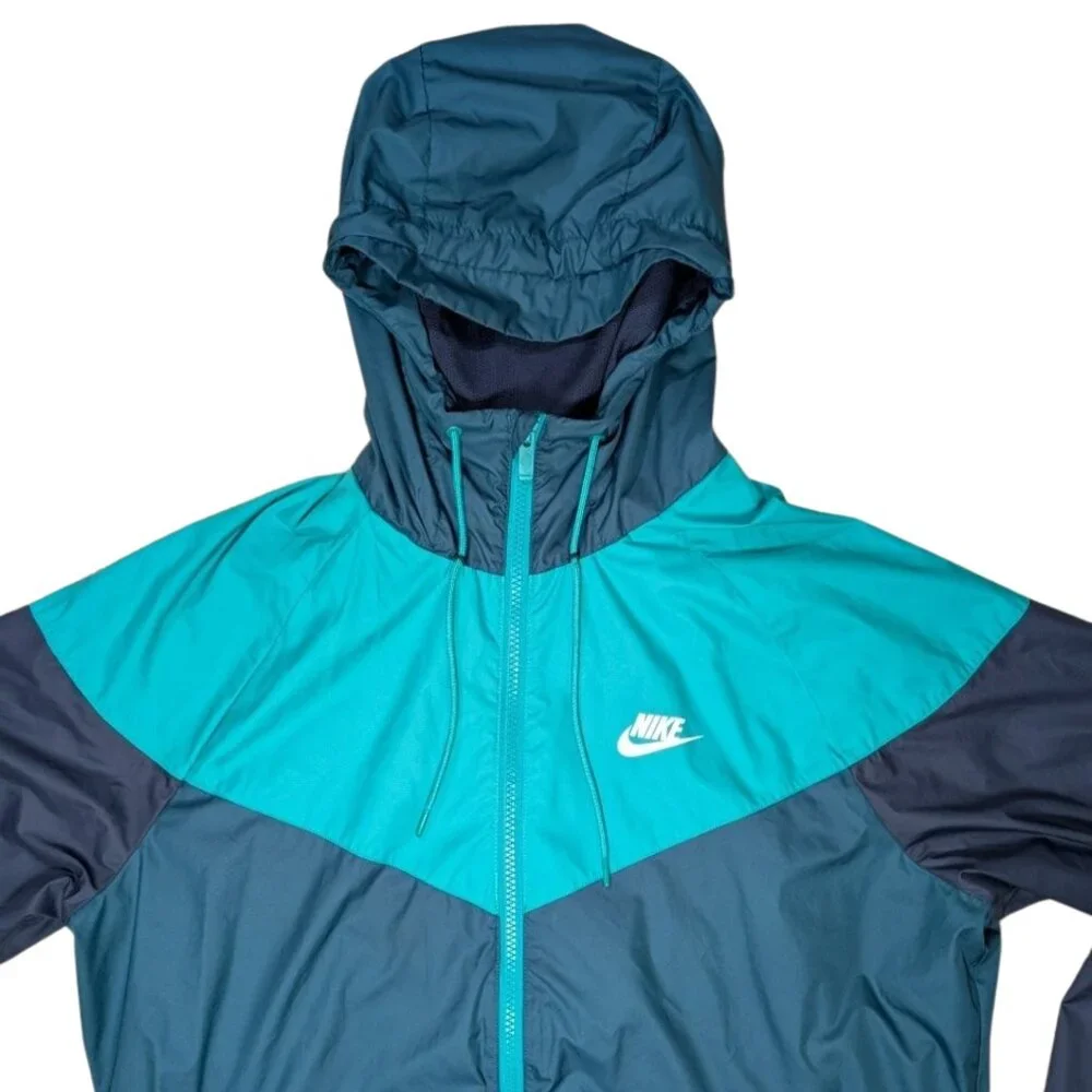 Nike Sportswear Windrunner Hooded Jacket Teal Navy Blue Men's Medium